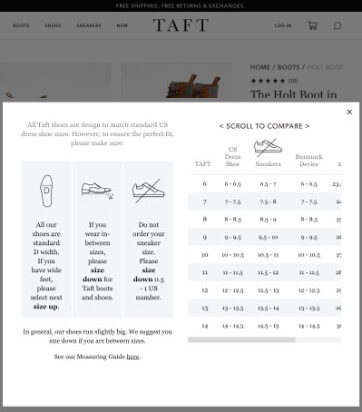 Sizing Chart