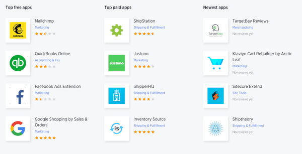 BigCommerce app marketplace