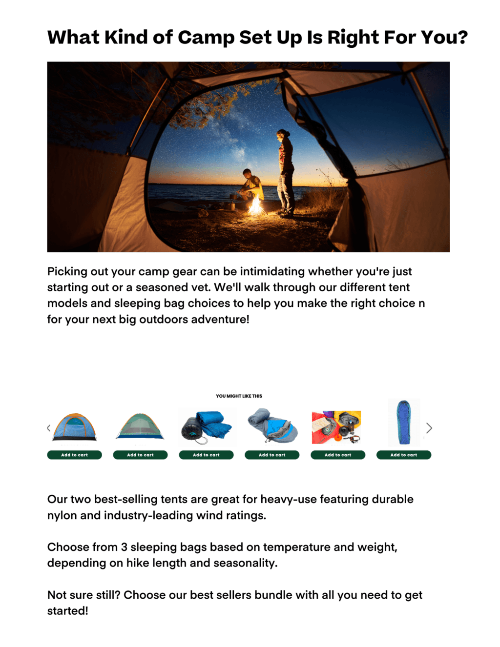 Outdoor Goods Inpage Rec