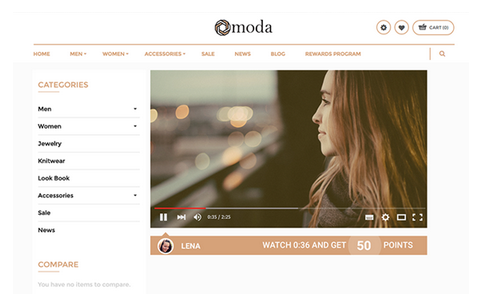 Moda Video Banner loyalty program