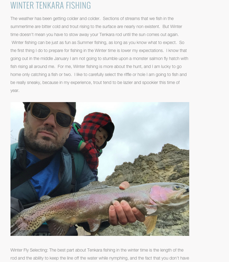 Content Marketing Tenkara rod co